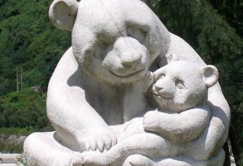 南通公园装饰熊猫石雕