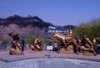 南通精美铜雕唐僧师徒小品
