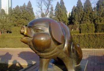 南通定制公园猪铜雕