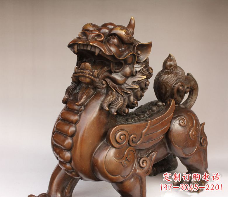 南通古代神兽貔貅铜雕