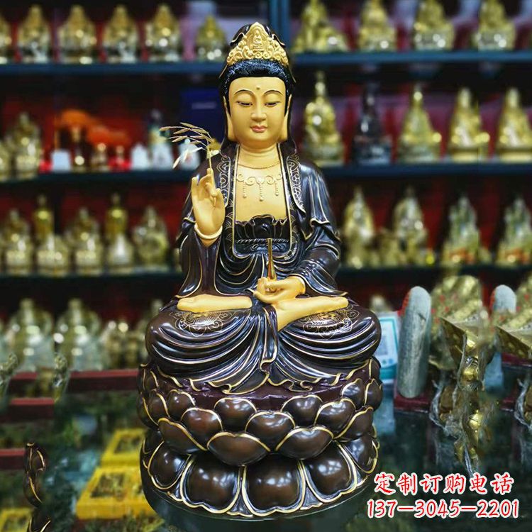 南通古铜手工雕刻观音佛像