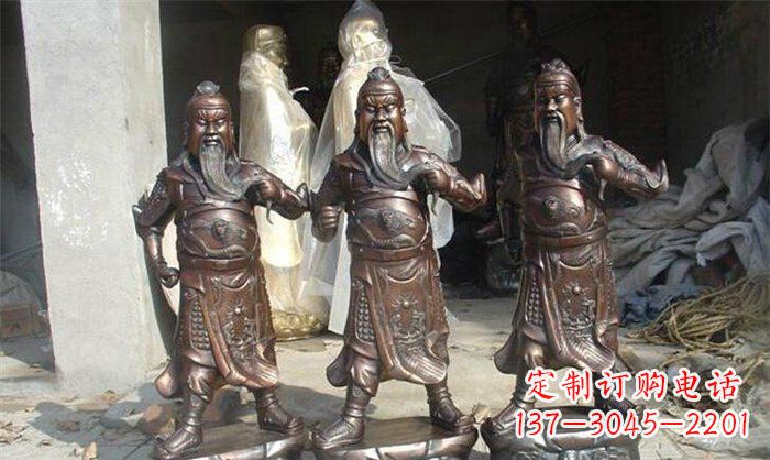 南通关公古代人物铜雕 (2)