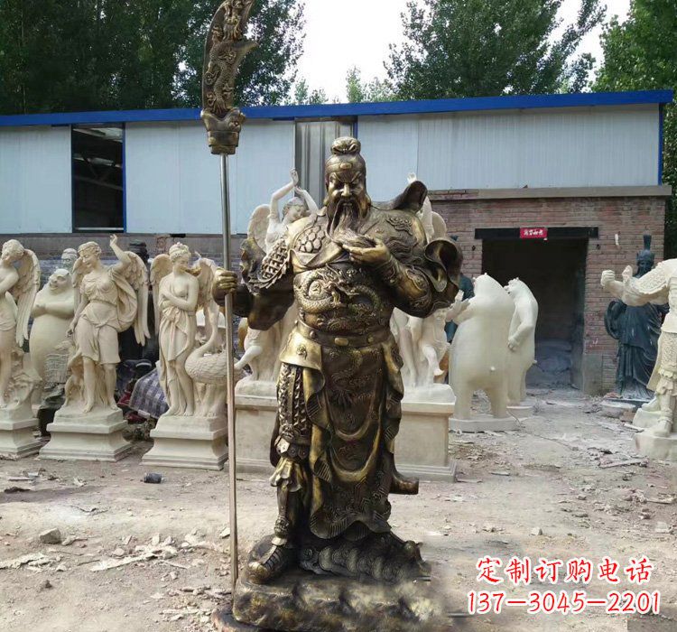 南通关公庙铜雕关公