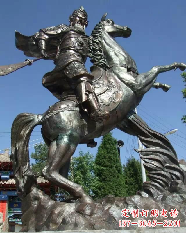南通精美绝伦的关公骑马雕塑