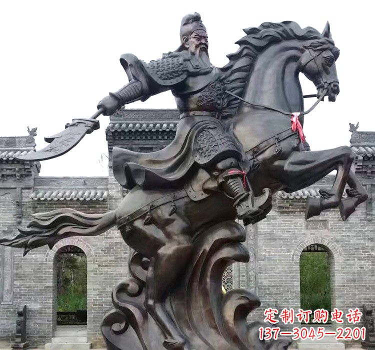 南通精致细腻的关公骑马雕塑
