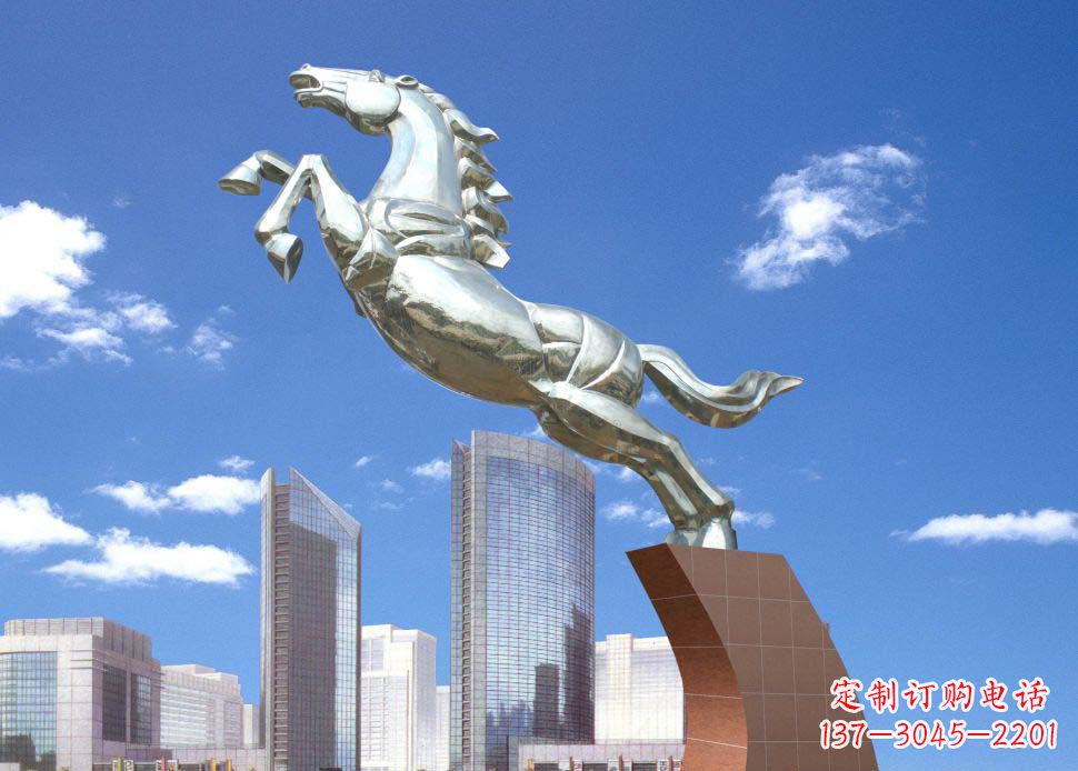 南通广场奔马不锈钢雕塑
