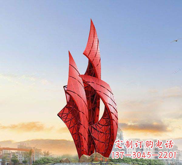 南通不锈钢抽象船帆雕塑