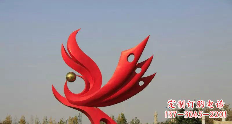 南通不锈钢手工凤凰雕塑