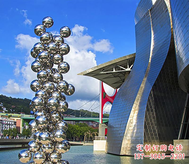 南通高端不锈钢抽象龙柱雕塑