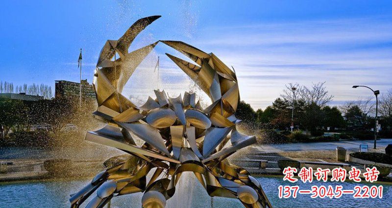 南通优美雅致的不锈钢螃蟹抽象雕塑