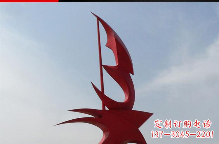 南通广场不锈钢船帆景观雕塑