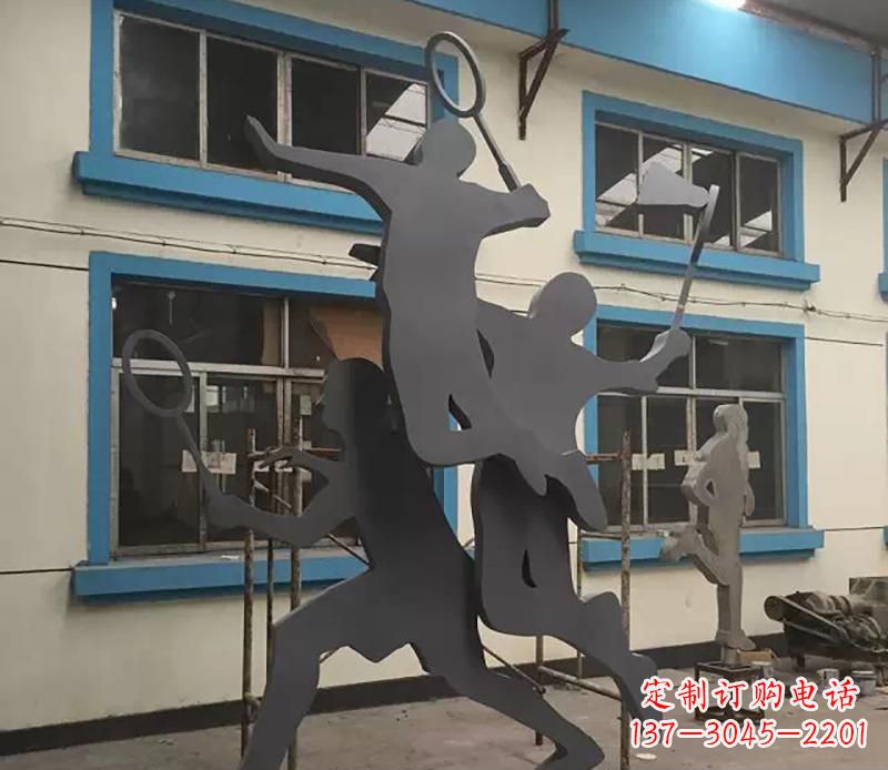 南通不锈钢羽毛球运动雕塑