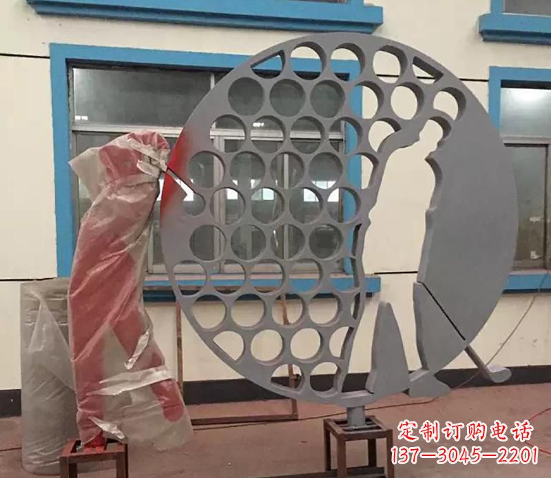 南通精致现代风格不锈钢高尔夫雕塑
