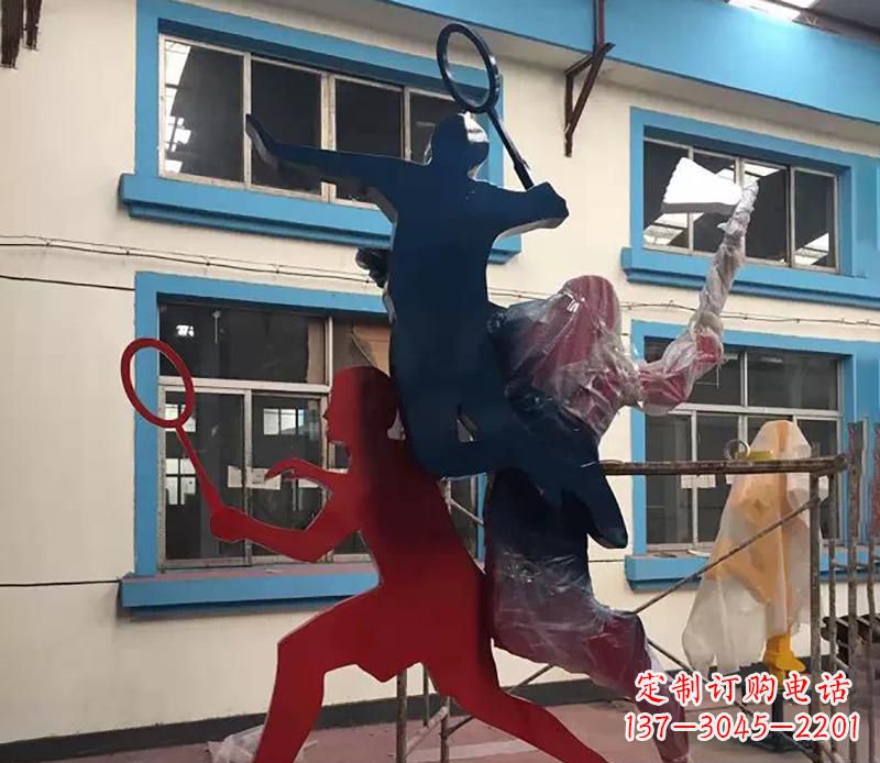 南通2英寸不锈钢羽毛球雕塑