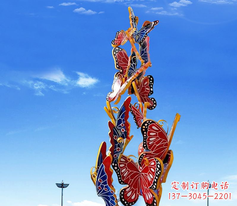 南通浪漫的不锈钢大型蝴蝶雕塑