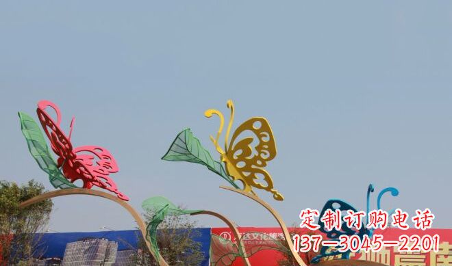 南通广场不锈钢蝴蝶雕塑