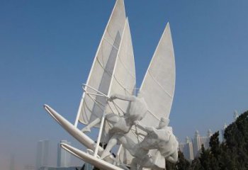 南通不锈钢帆船比赛运动雕塑