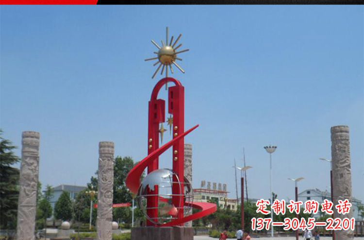 南通精美不锈钢太阳花雕塑