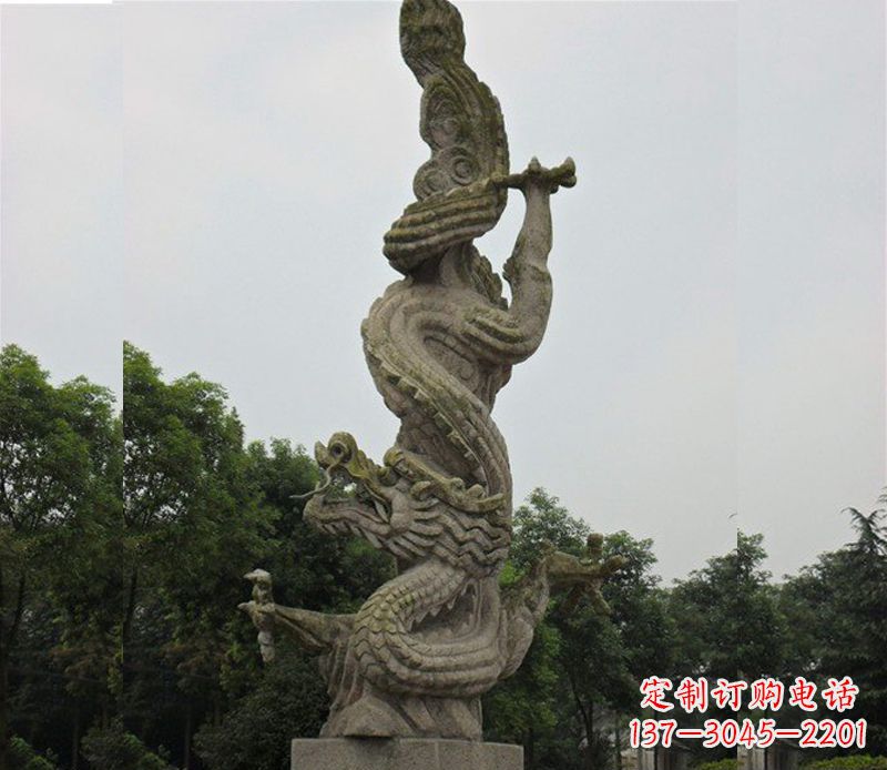 南通广场大理石龙雕塑