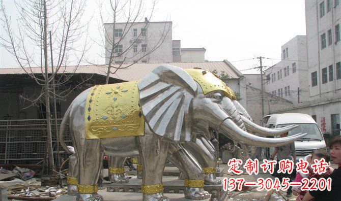 南通巨大不锈钢大象雕塑