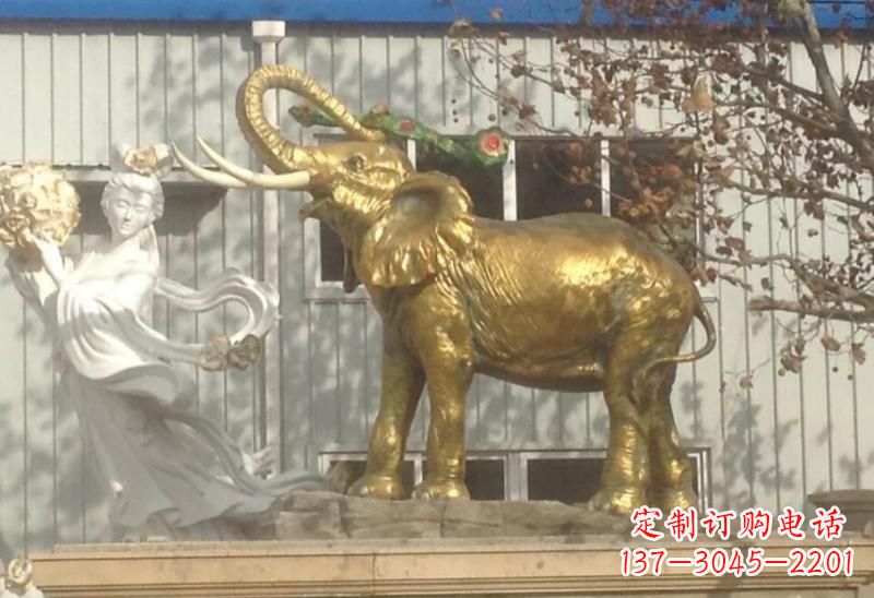 南通海洋之神的守护——大象雕塑