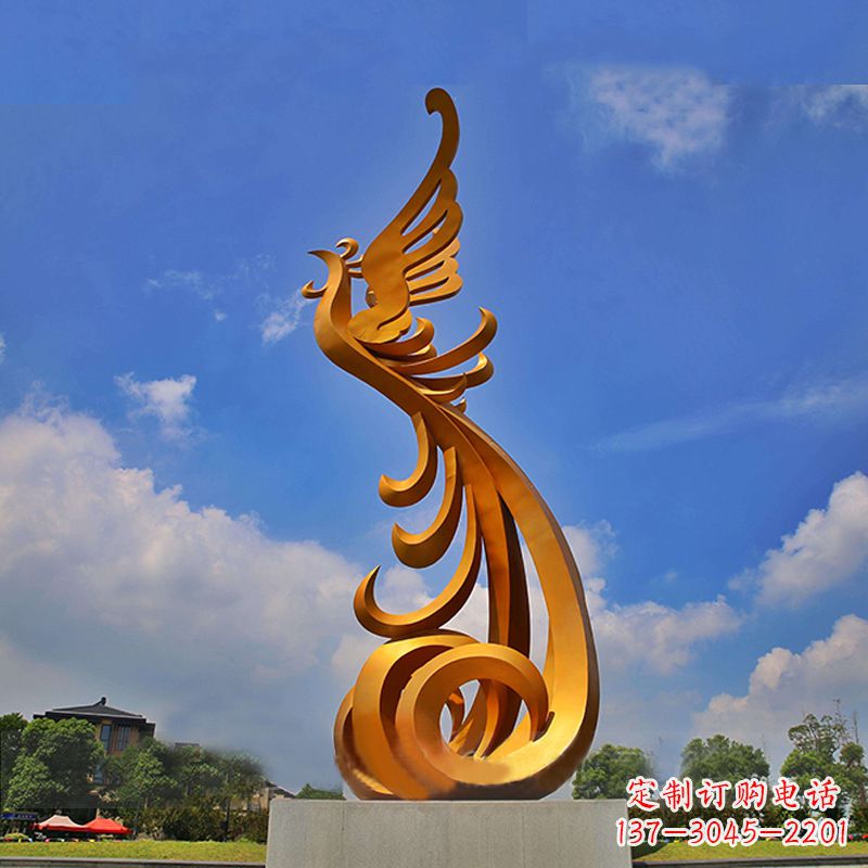 南通精美凤凰不锈钢雕塑