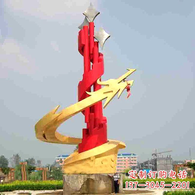 南通广场龙形景观不锈钢雕塑