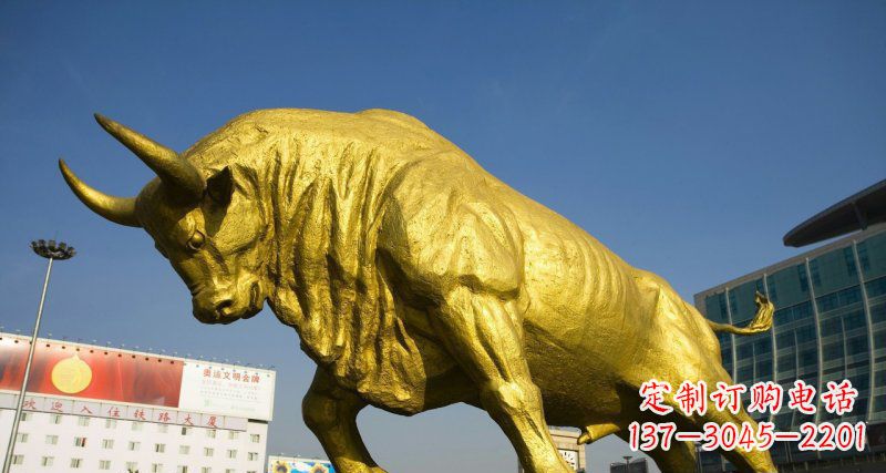 南通广场牛动物铜雕