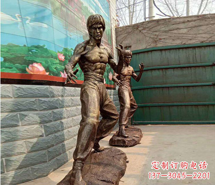 南通专业定制李小龙铜雕小品