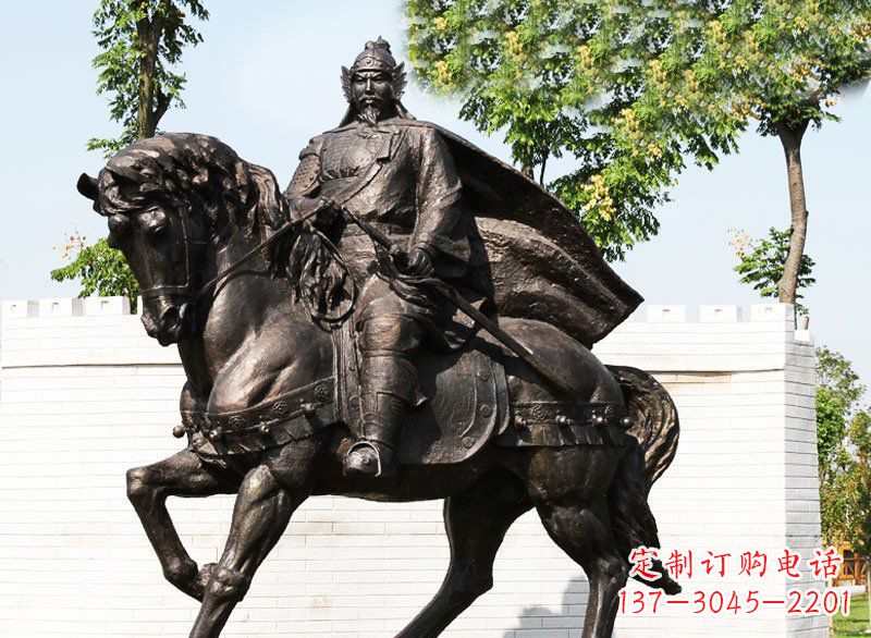南通广场铜雕骑马战士人物雕塑