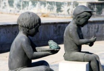 南通儿童景观铜雕，携带童趣的青蛙