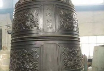南通国泰民安铜钟寺庙铜雕-传统工艺精美的铜钟雕塑