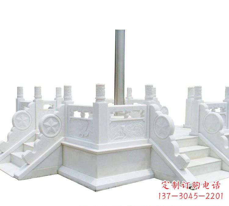 南通精美的汉白玉升旗台雕塑