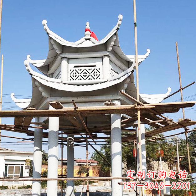 南通汉白玉大理石凉亭雕塑