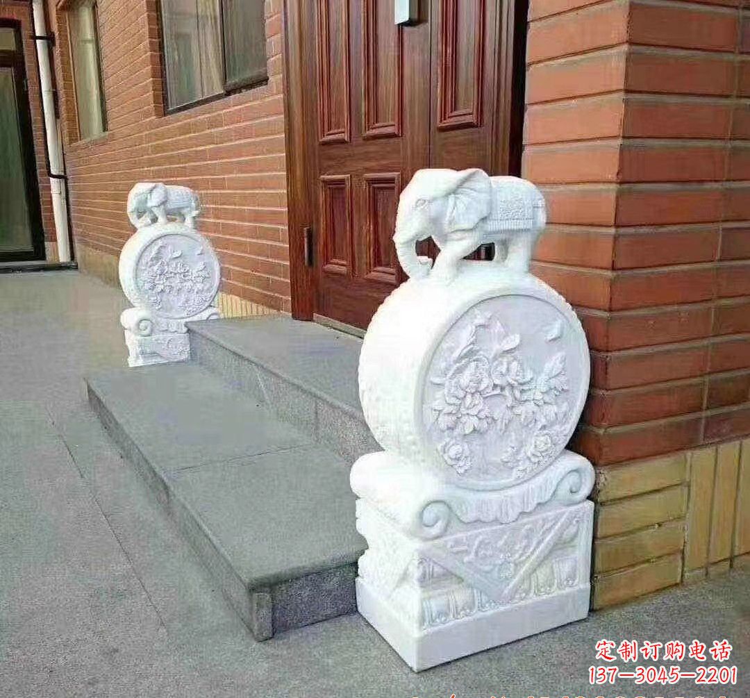 南通汉白玉大象雕塑,令家庭美景更加完美
