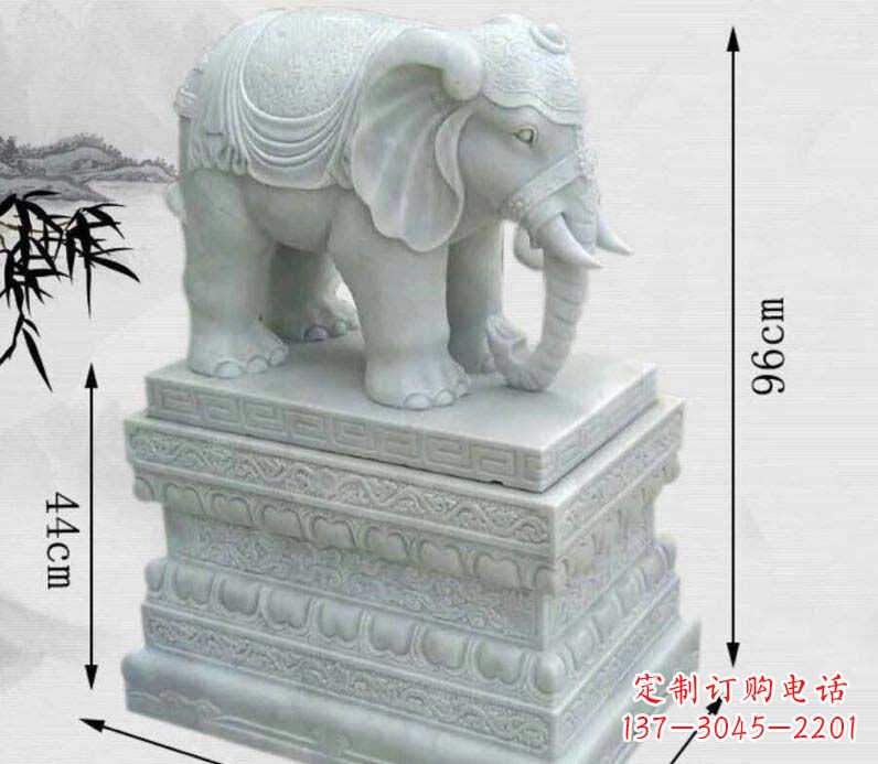 南通令人惊叹的汉白玉大象门口雕塑