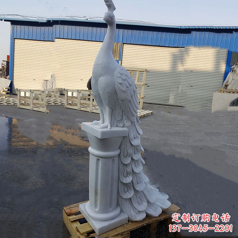 南通汉白玉孔雀雕塑,传承艺术精髓