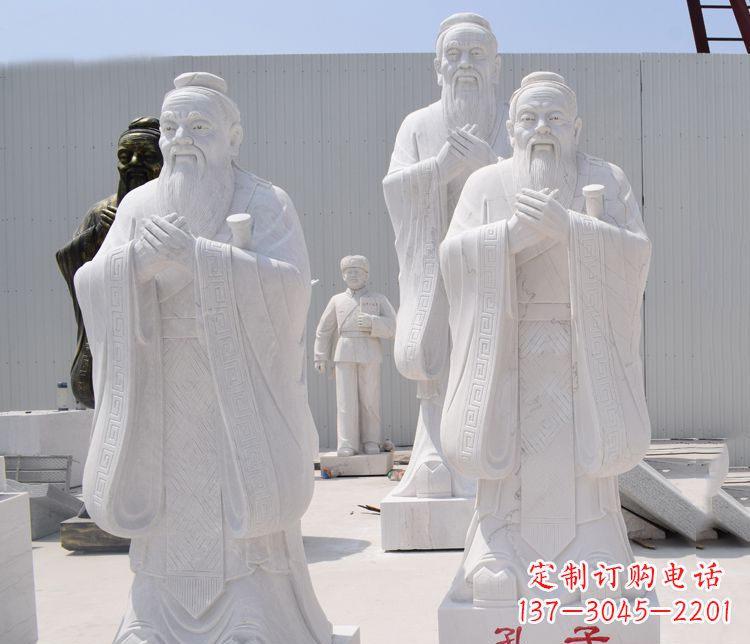 南通汉白玉孔子石雕——传承古代文明,流传着智慧