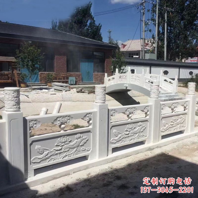 南通汉白玉精美手工栏板雕塑