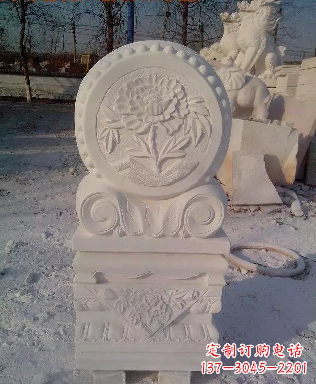 南通汉白玉门墩