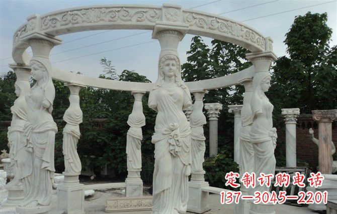 南通汉白玉欧式凉亭雕塑