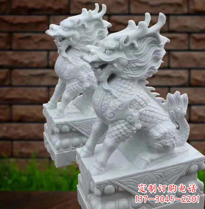 南通汉白玉麒麟雕塑1