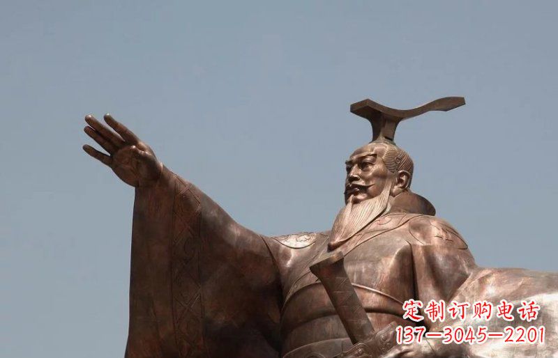 南通汉武帝古代人物铜雕