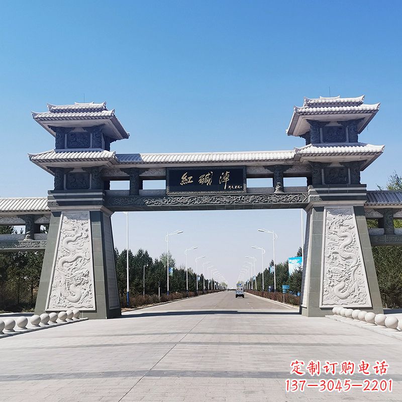 南通红碱淖景区石雕汉阙大门
