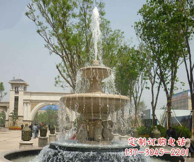 南通精美多层喷泉雕塑,营造出优美水乐园