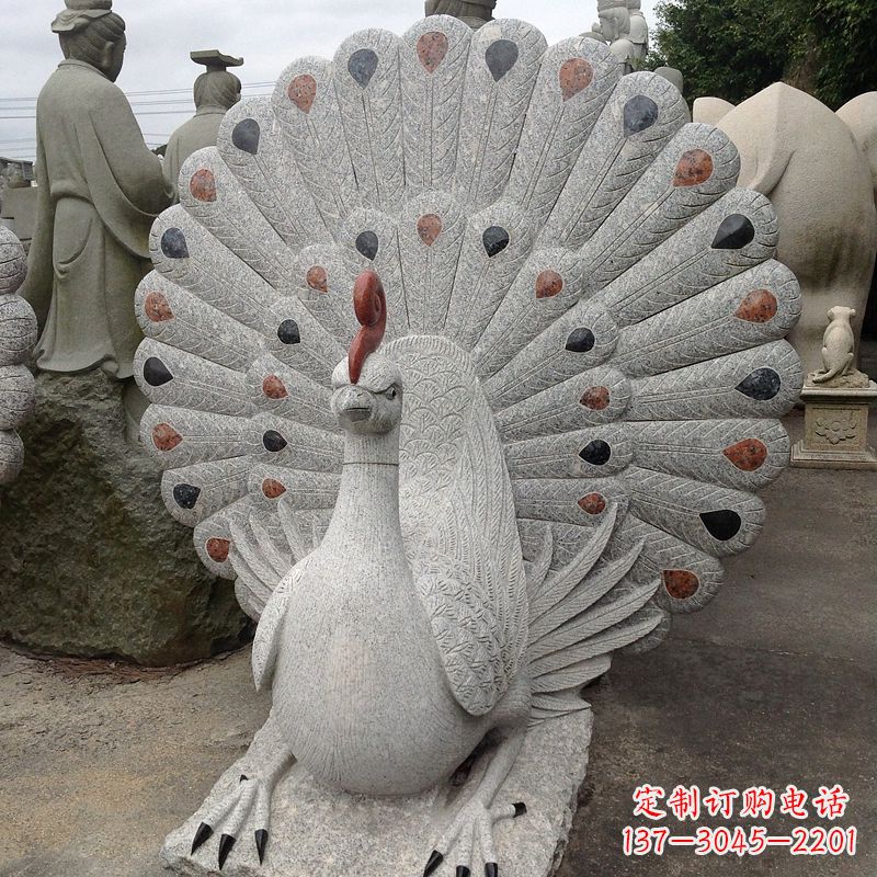 南通花岗岩孔雀雕塑——艺术与文化交融