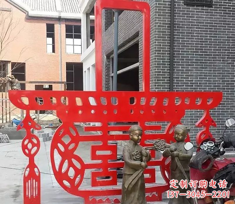 南通花篮剪纸雕塑不锈钢