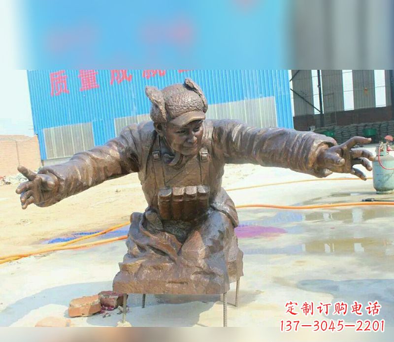 南通黄继光校园英雄铜雕:传承伟大精神