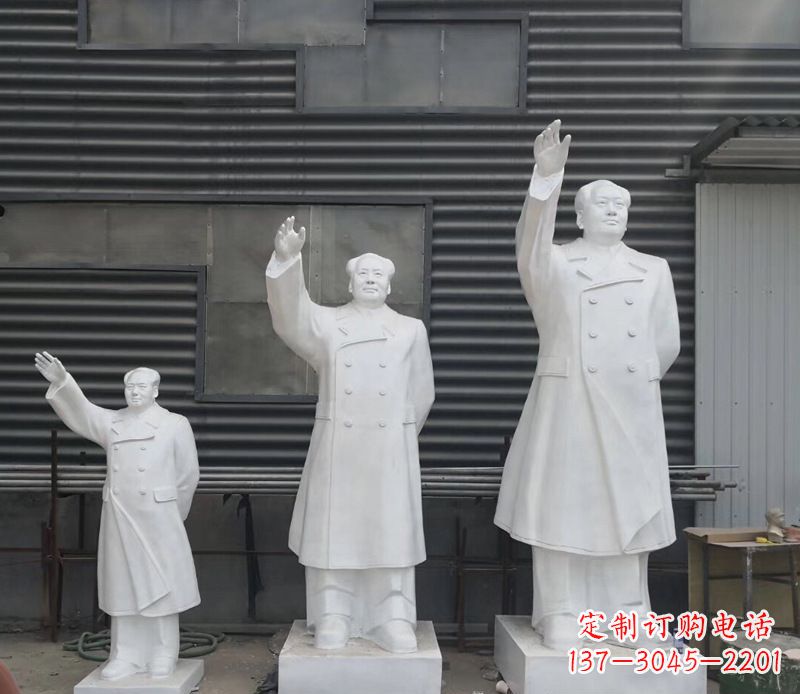 南通追随主席足迹,收藏挥手毛主席校园伟人石雕