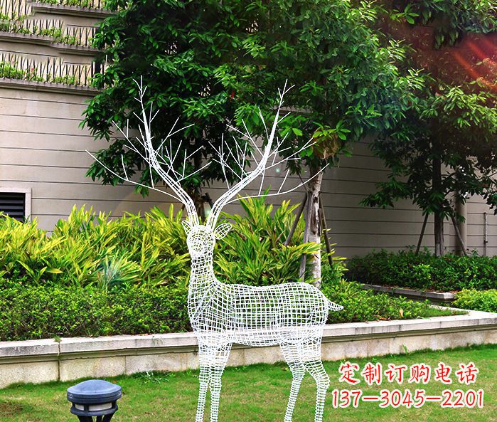 南通创造魅力的麋鹿不锈钢雕塑